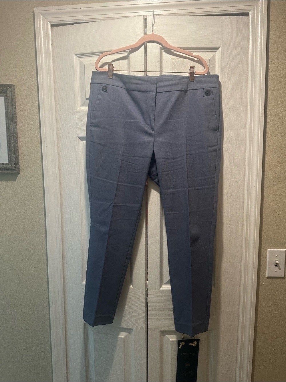 LOFT Julie Stretch Pants in Charcoal Gray